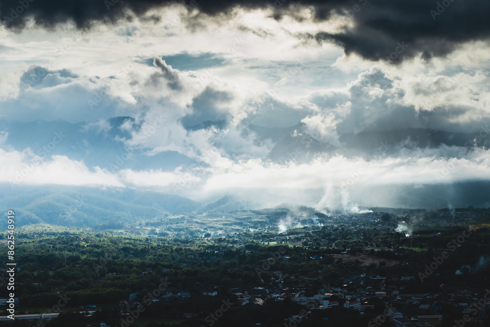 A stormy day in the mountains