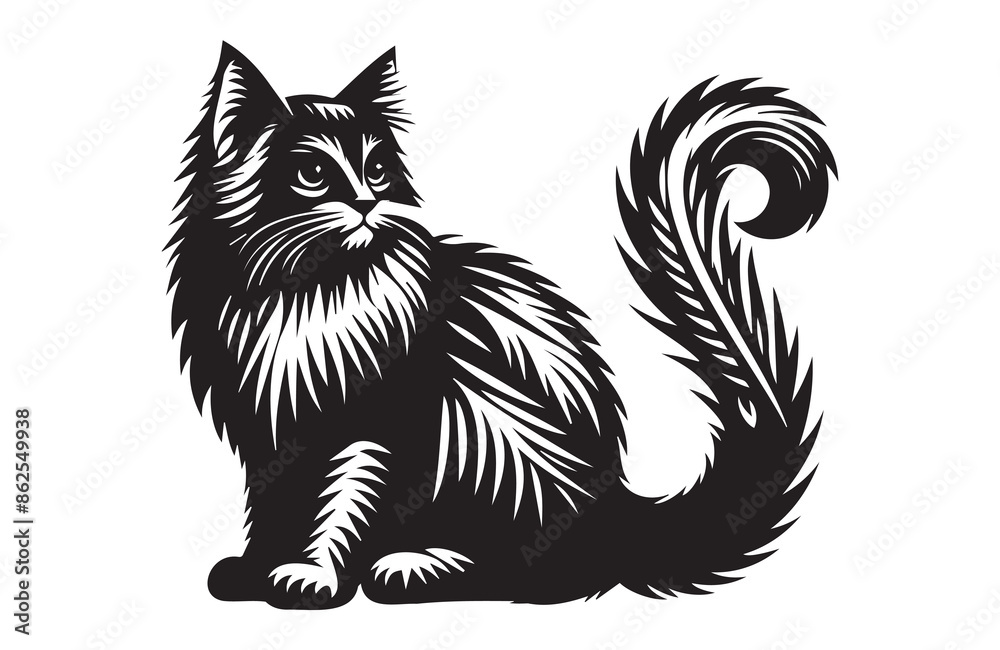 vector of a cat icon on white background vector of a cat icon on white background