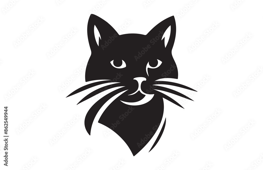 Fototapeta premium vector of a cat icon on white background