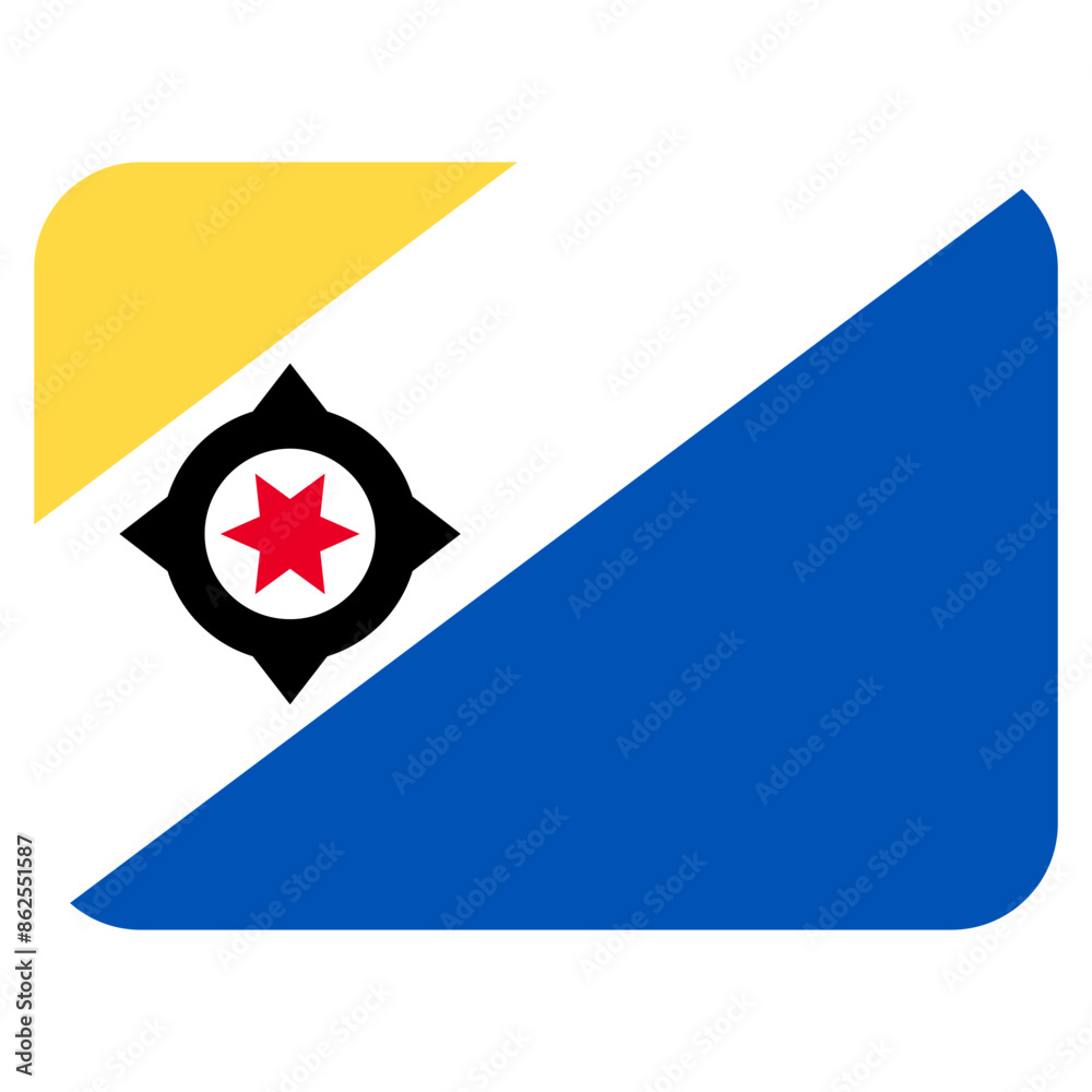 Obraz premium Vector Icon for Bonaire, country, national, flag, world flag