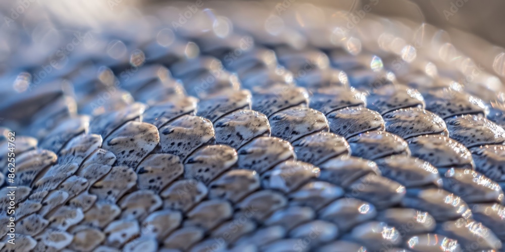 Obraz premium Skin snake with scales pattern. Snake skin texture
