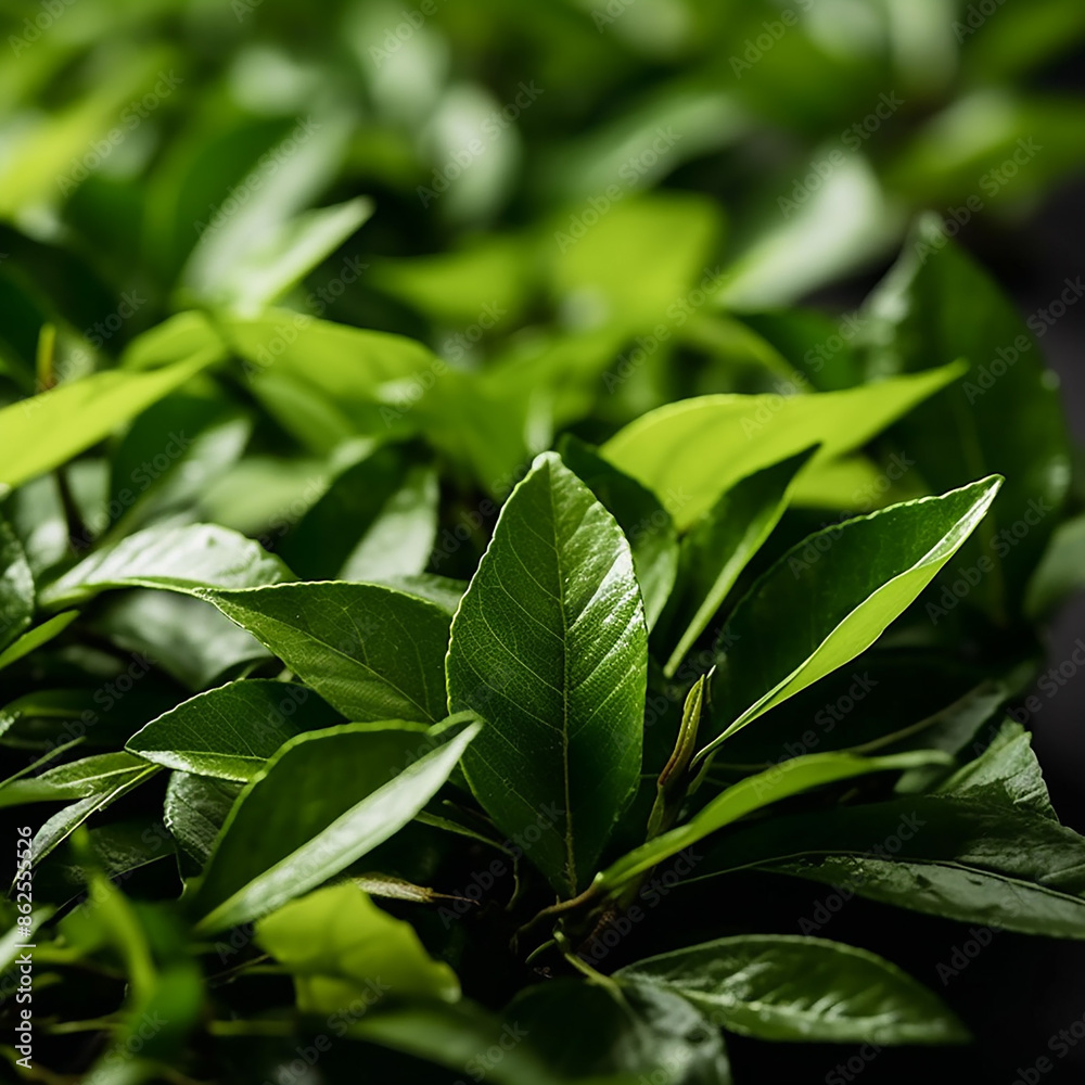 Obraz premium Green tea leaf's