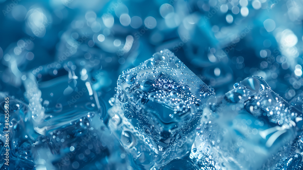 Close-up of ice cubes