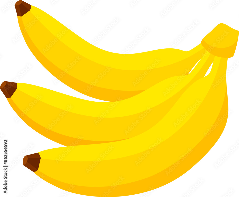 Banana Fruit Flat Sticker Design