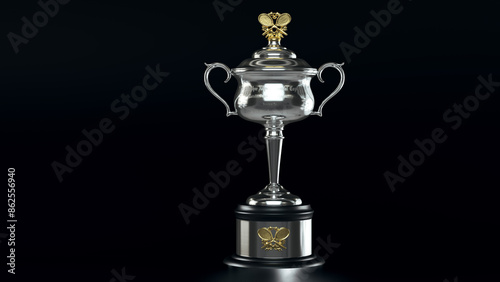 Australian Open Women's singles trophy, the Daphne Akhurst Memorial Cup. 3d Trophy.