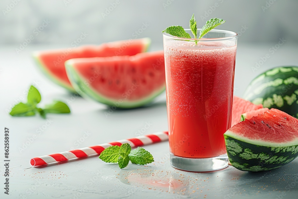 photo of watermelon juice, solid white background photo of watermelon juice, solid white background
