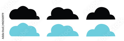 Cloud computing icon. Line, glyph and filled outline colorful version, abstract cloud outline and filled vector sign. Symbol, logo illustration. Different style icons set. Vector graphics in eps 10.
