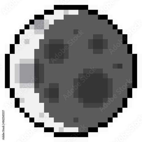 Pixel art crescen moon