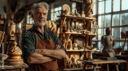 Wallpaper Mural The Senior Woodworking Craftsman Torontodigital.ca