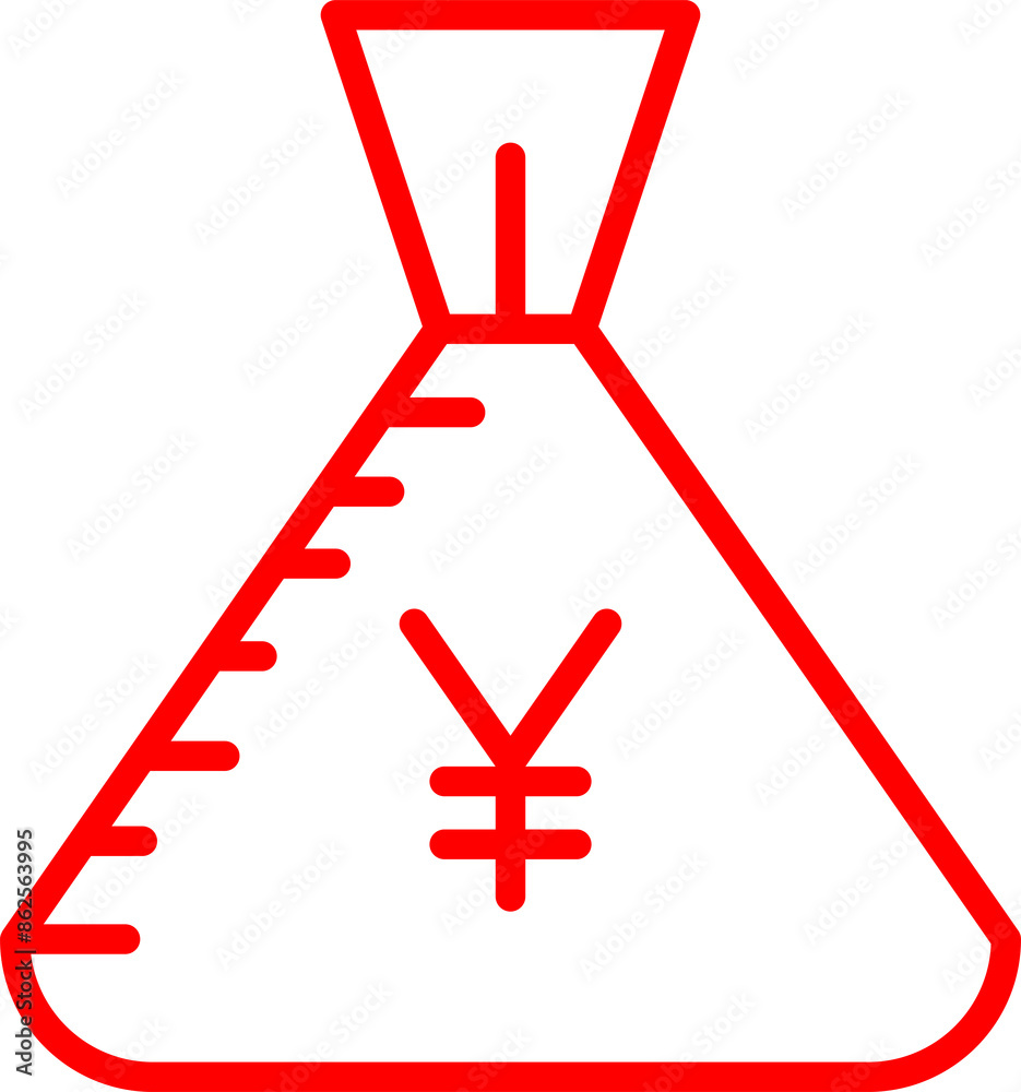 Obraz premium Yen Money Sack Icon