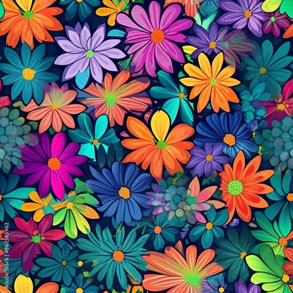 Colorful flower texture, seamless patterns. Colorful flower texture, seamless patterns.