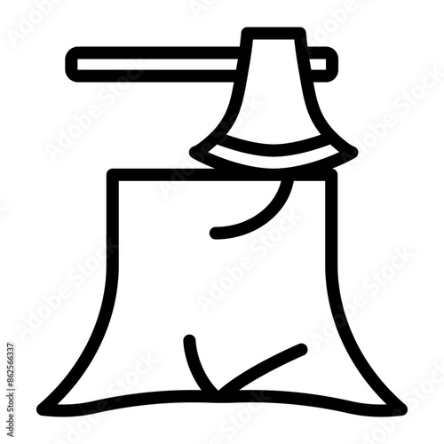 Deforestation Vector Line Design Icon