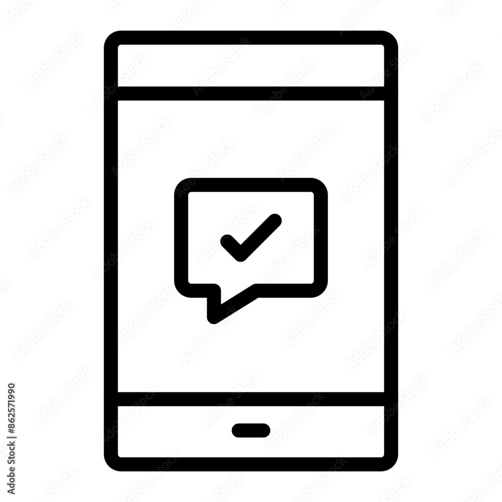 Approval Vector Line icon design
