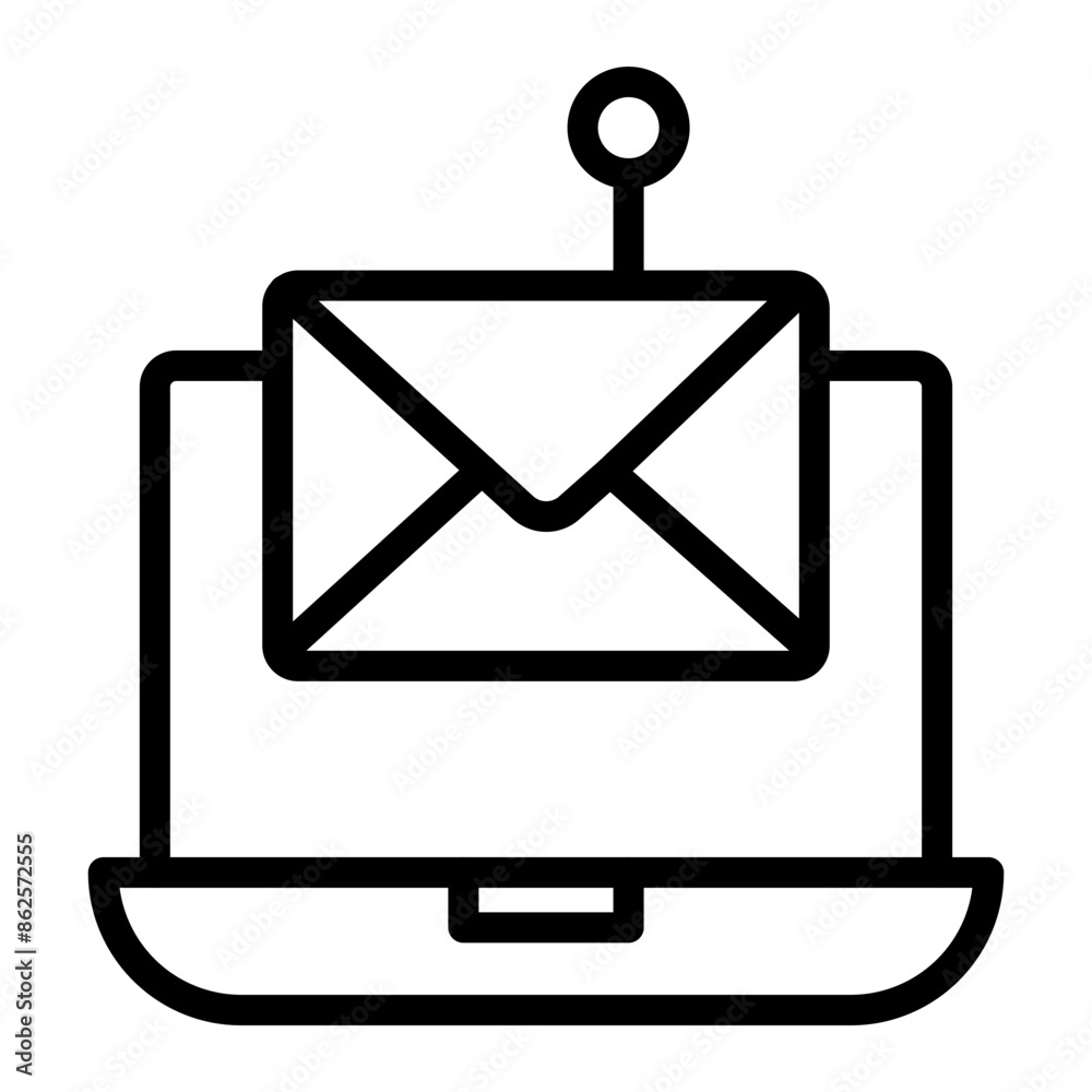 Phishing Vector Line icon design Phishing Vector Line icon design