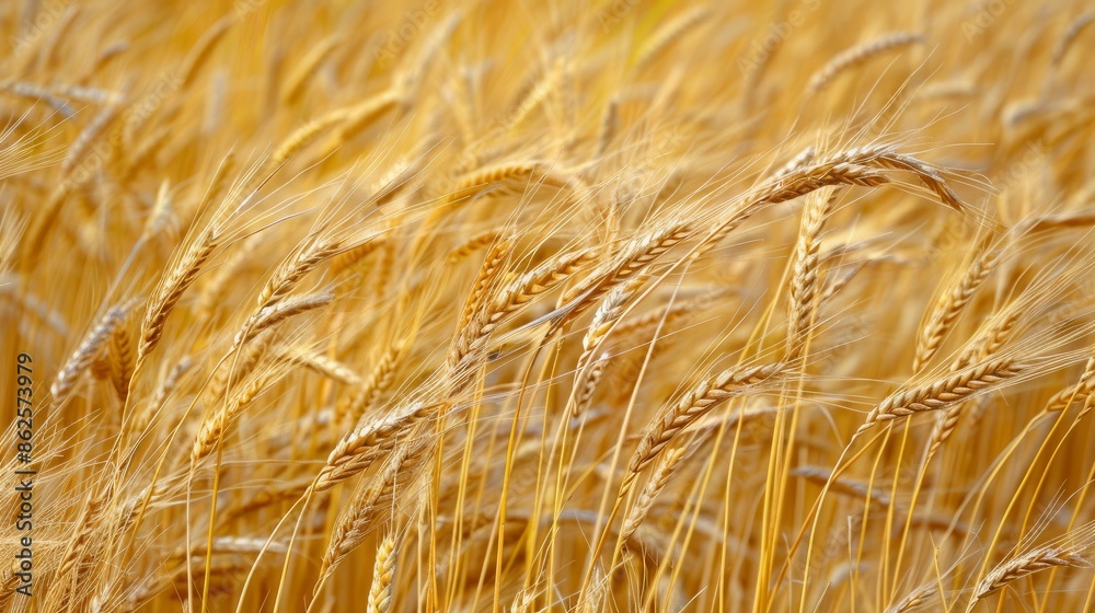 Golden wheat stalks sway in a summer meadow, ready for harvest Golden wheat stalks sway in a summer meadow, ready for harvest