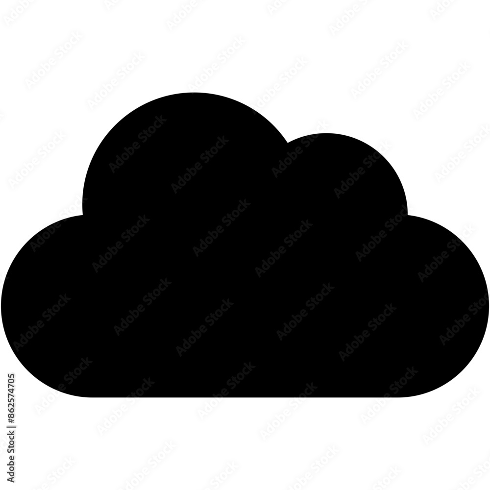Vector Icon Cloud, data, storage, network, server Vector Icon Cloud, data, storage, network, server