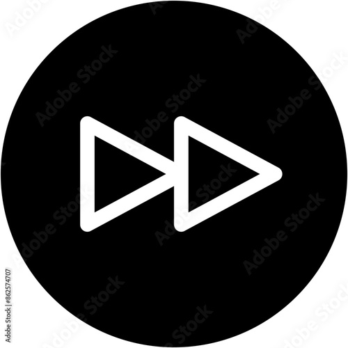 Vector Icon forward, navigation, fast, slow, backward