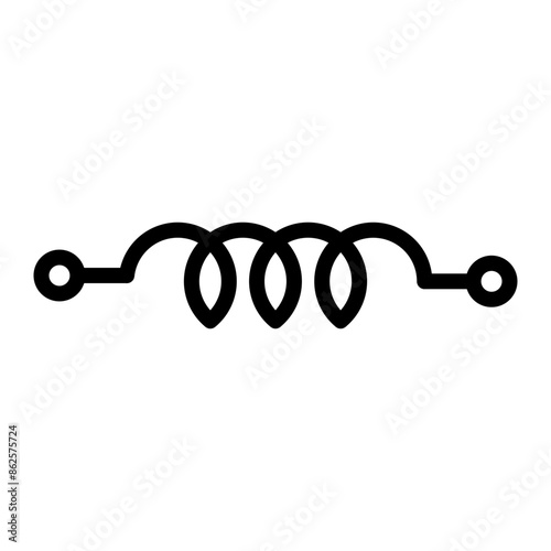 Inductor Vector Line Icon Design
