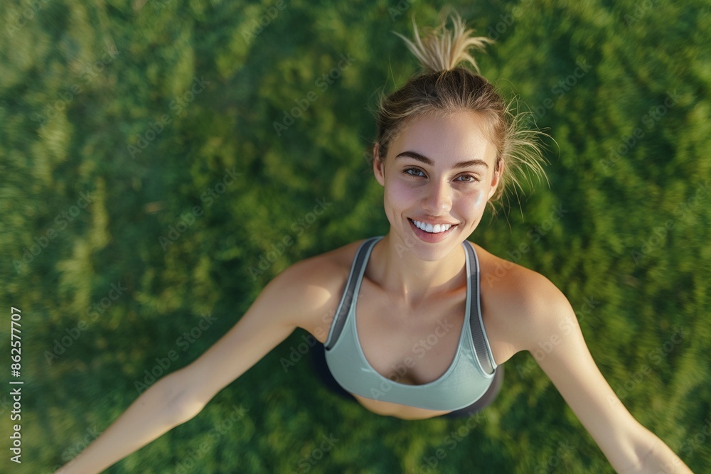 Joyful Young Woman Enjoying Outdoors on a Sunny Day Joyful Young Woman Enjoying Outdoors on a Sunny Day