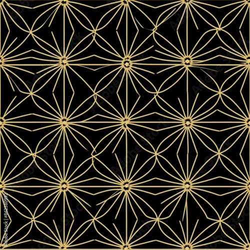 Modern vector seamless illustration. Linear gold patterns, Geometric seamless patterns. 