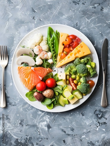 a sectioned plate illustrating portion control in meals