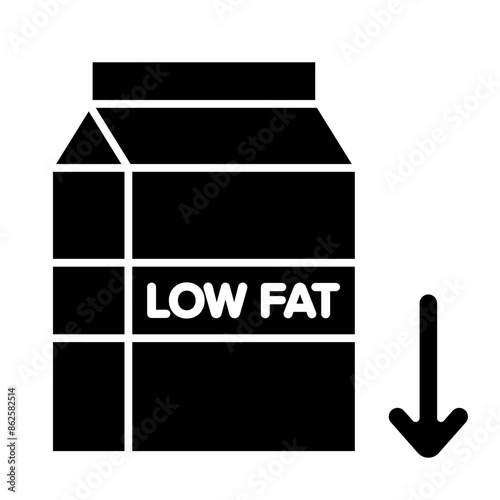 low fat milk icon