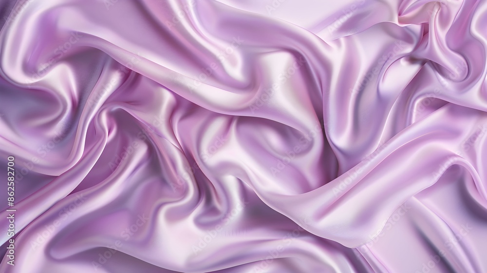 Obraz premium Abstract luxury silk fabric background. Beautiful background luxury cloth with drapery and wavy folds of pastel pink purple color creased smooth silk satin material texture
