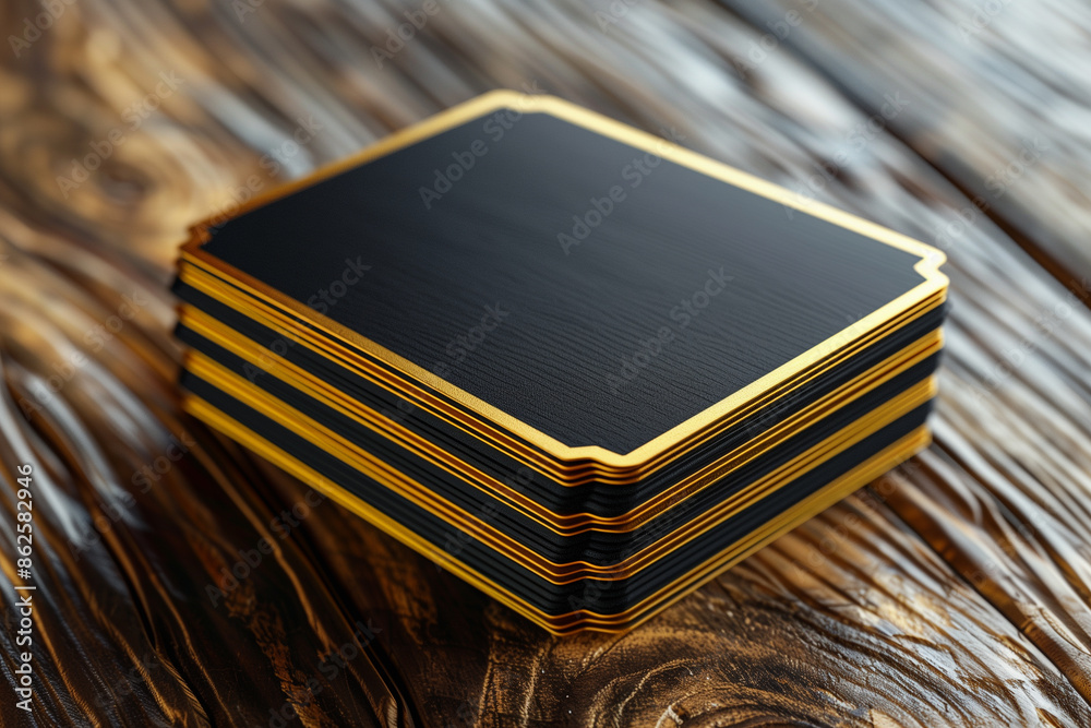 Foto de mockup of a stack of business cards with rounded corners ...
