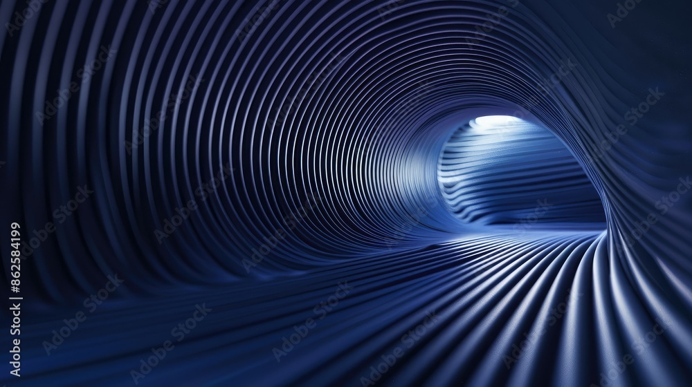 Naklejka premium Futuristic 3D lines forming a tunnel