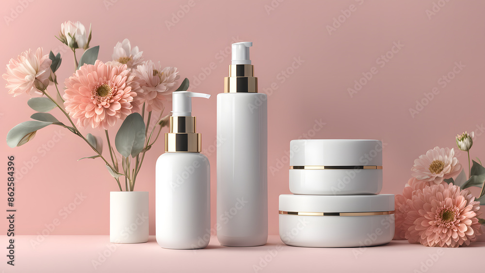 The products include a bottle of lotion, a bottle of perfume The products include a bottle of lotion, a bottle of perfume