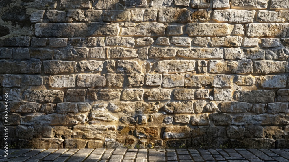 Historical Backdrop. Brick Wall with Natural Daylight Shadows in Heritage Setting Historical Backdrop. Brick Wall with Natural Daylight Shadows in Heritage Setting