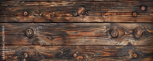 Close-up of weathered wooden planks with natural texture and knots