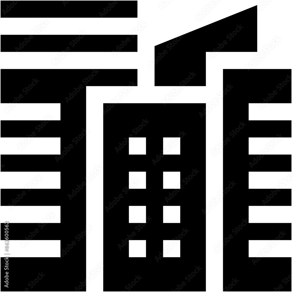 Vector Icon Building, company, corporation, institution, city Vector Icon Building, company, corporation, institution, city