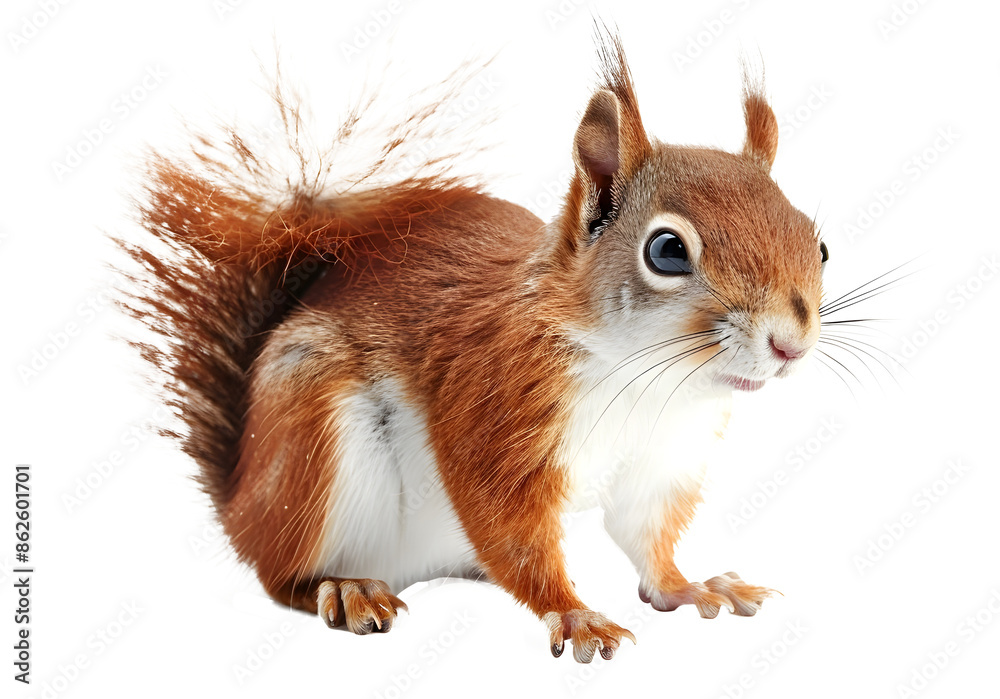 Obraz premium cute squirrel isolated on transparent background