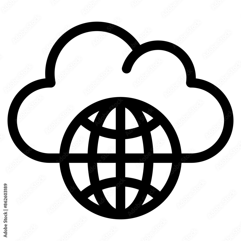globe, cloud, Cloud Service, networking, information technology Icon globe, cloud, Cloud Service, networking, information technology Icon