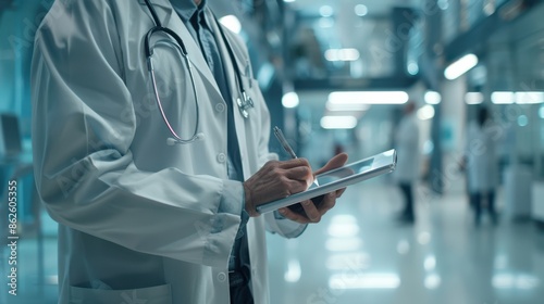 The doctor with a tablet photo