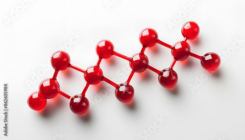 Molecule of phenylalanine on white background. Chemical model photo