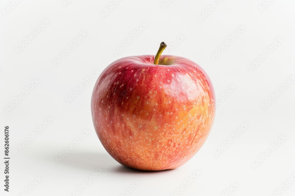Braeburn Apple, copy space on right side, isolated on white background