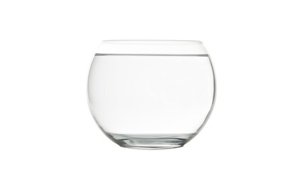 Empty bowl cutout. Isolated fish bowl on transparent background