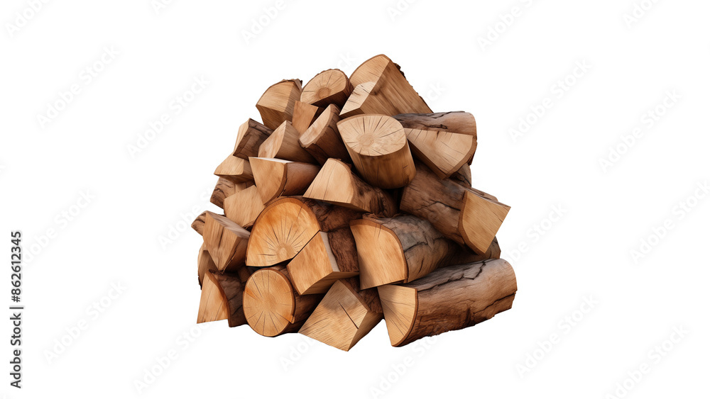Pile of firewood cutout. Firewood on transparent background Pile of firewood cutout. Firewood on transparent background