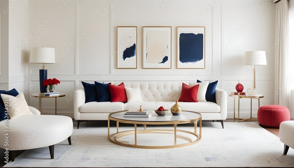 Obraz premium Photo interior modern design room 3d illustration