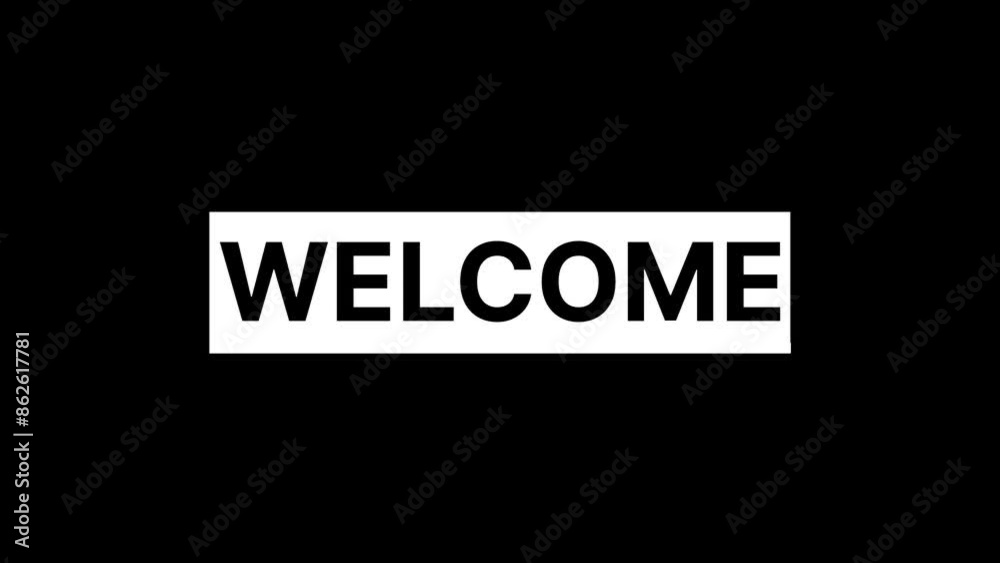  animated welcome text background. great for opening intro and welcome