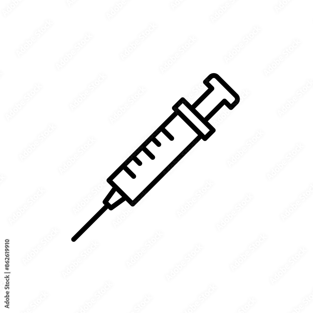 Syringe Icon for Medical and Healthcare Applications Syringe Icon for Medical and Healthcare Applications