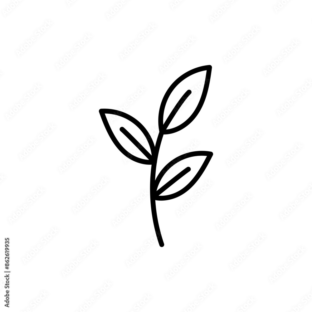 Leaf Icon for Eco-Friendly and Nature Conservation Leaf Icon for Eco-Friendly and Nature Conservation