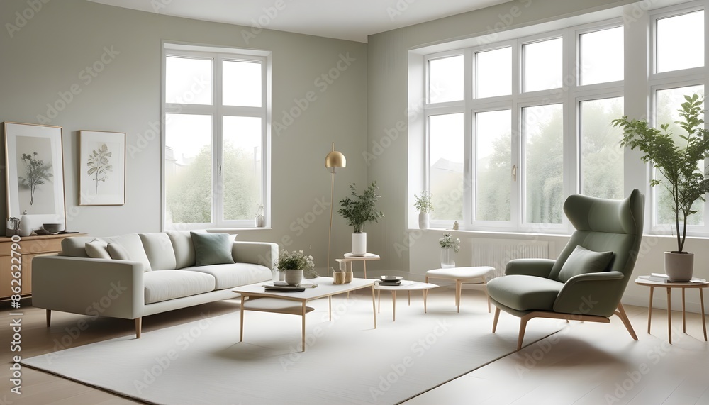 Photo interior modern design room 3d illustration Photo interior modern design room 3d illustration
