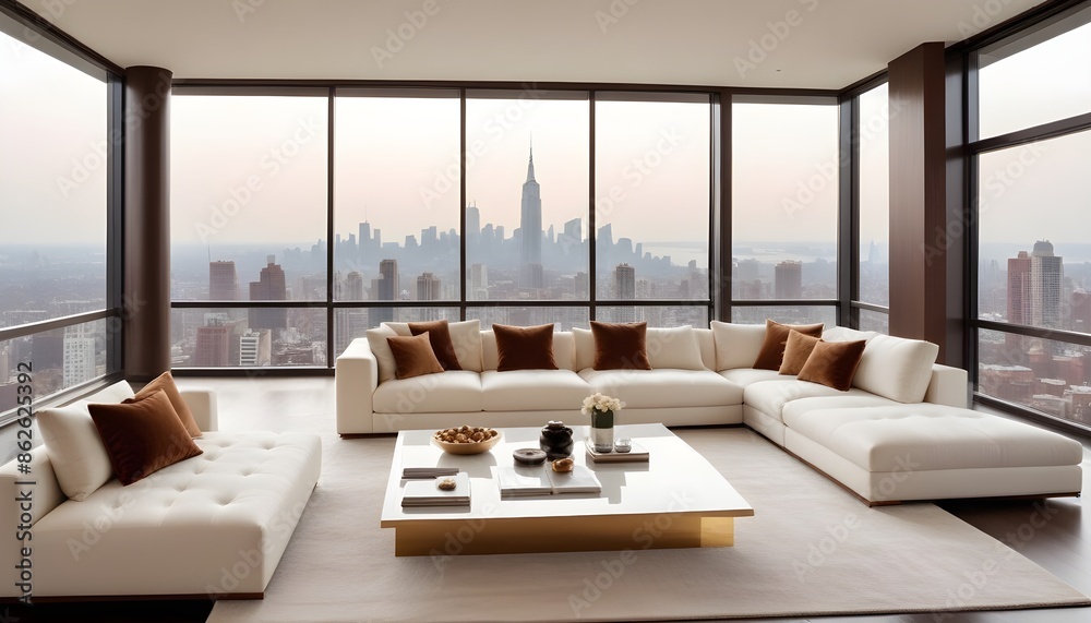 Fototapeta premium Photo interior modern design room 3d illustration