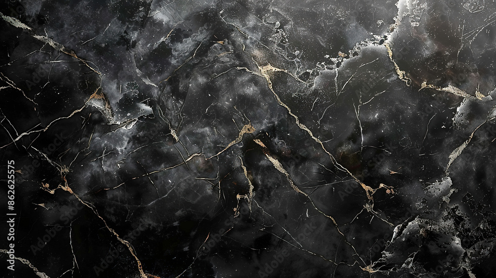 Obraz premium Natural black marble texture for skin tile wallpaper luxurious background, for design art work.