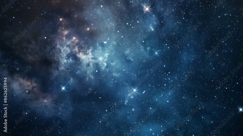 Fototapeta premium Flying star in deep space, perfect for scientific film or screensaver.