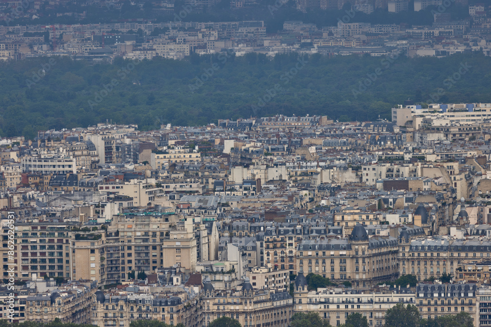 Aerial view of historic Paris city center with famous Eiffel Tower, Ile de France, France. Aerial view of historic Paris city center with famous Eiffel Tower, Ile de France, France.