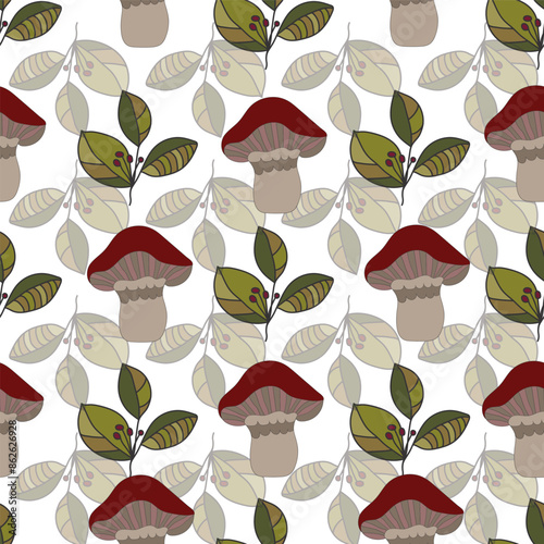 Cottage Romanticize the countryside ,seamless pattern ,prints background
 photo